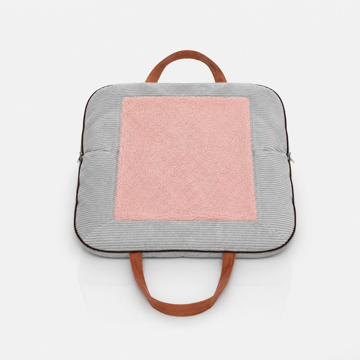 Charly Cord Travel Mat-Bag – Grey, ausgeklappt von oben