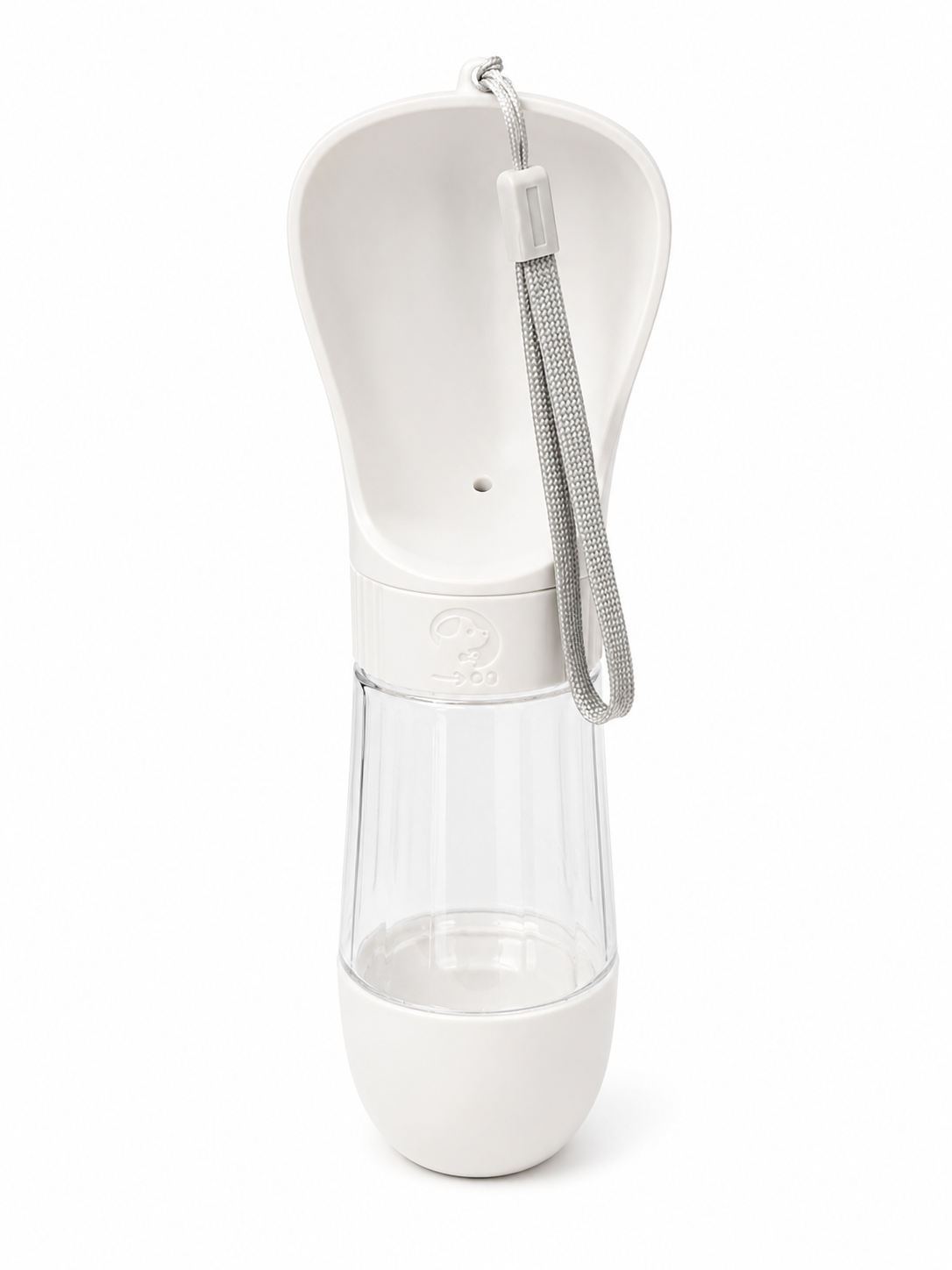 Travel Bottle Weiss – Wasserspender mit Goodie-Aufbewahrung