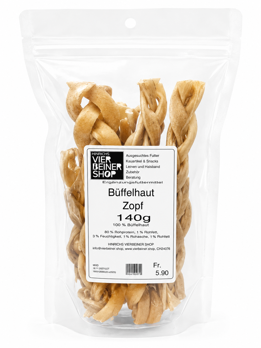 Büffel Haut Zopf 140g
