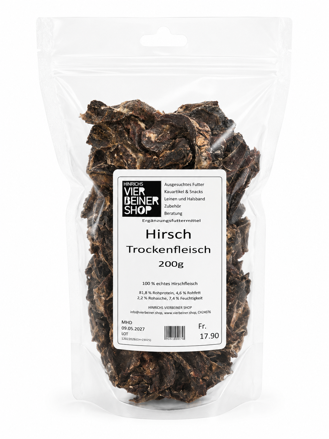 Hirsch Trockenfleisch 200g