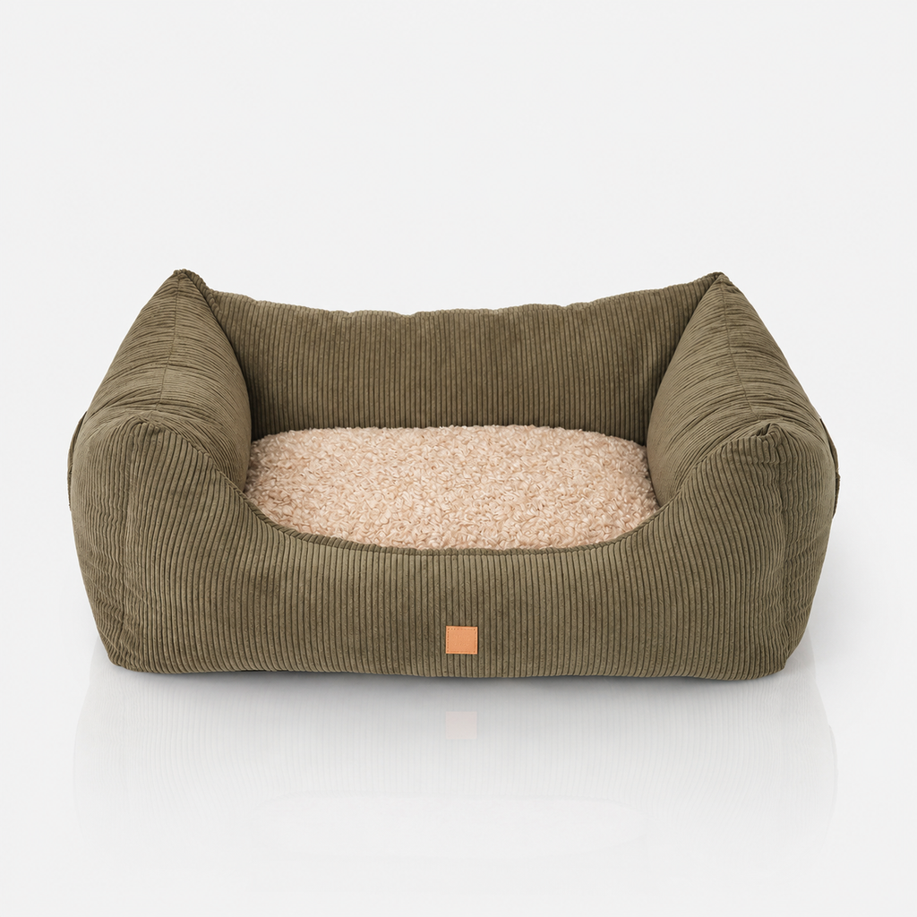 Kingston Cord Double Face Hundebett – Beige/Brown