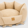 Ronny Canvas Luxury Dog Bed – Nature, Frontansicht