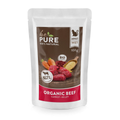 bePure Organic Beef Nassfutter für Katzen – 100g Pouch, Bio Rind mit Karotten & Hirse