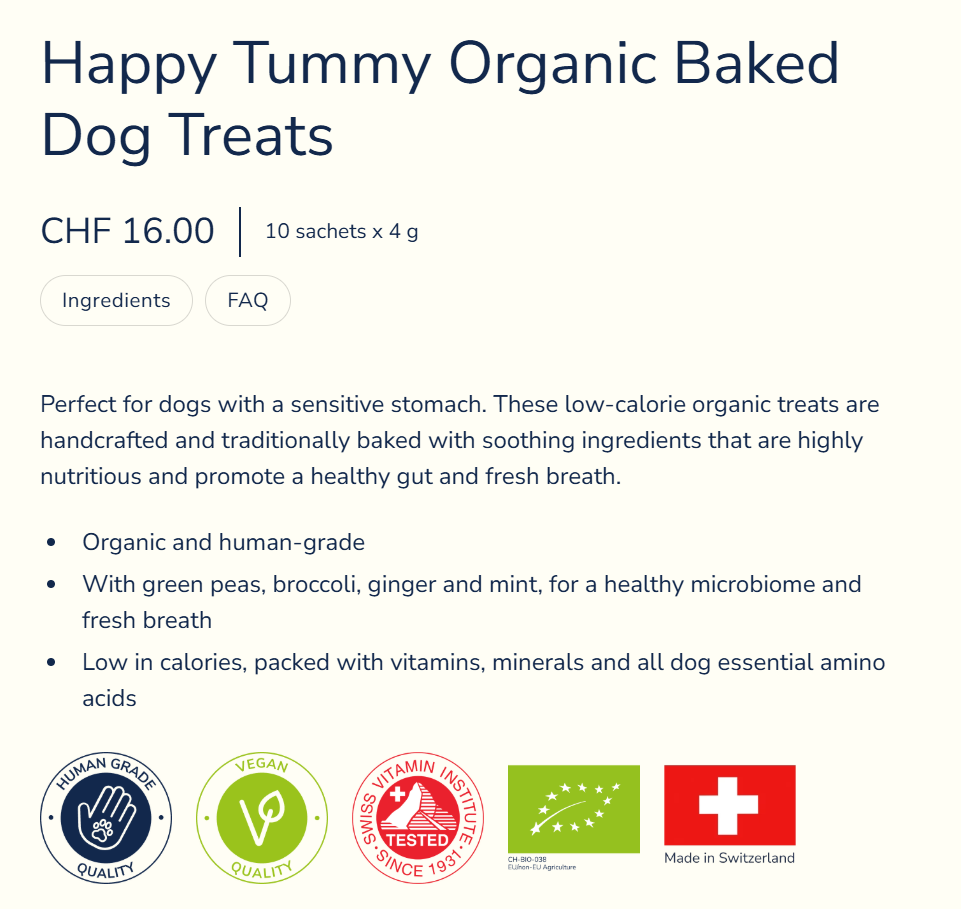 Loonawell Happy Tummy – Produktbeschreibung: CHF 16, 10 Sachets à 4g, Zutaten & Zertifizierungen
